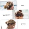 Beavorty 2Pcs Rhinestone Beaded Hair Bun Maker for Women DIY Hair Styling Accessories Easy to Use for Elegant Updos and French Twists view 4