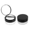 Ipetboom 2pcs Portable Makeup Container Mirror Black Loose Case for and Daily Use Lightweight and Reusable for Compact Storage view 1