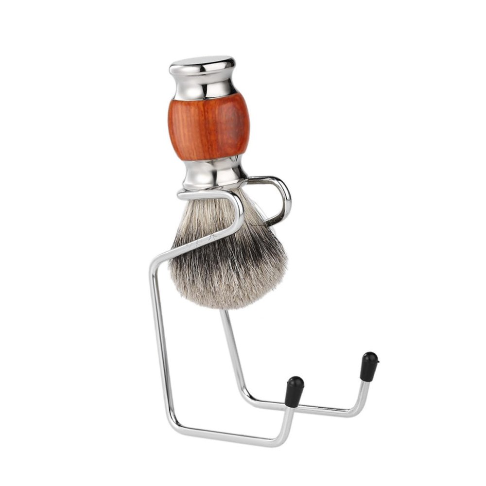 FOMIYES Stainless Steel Brush Stand Holder Razor Stand Safety Razor Brush Holder Soap Bowl