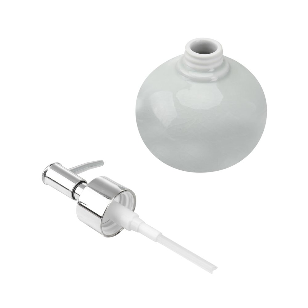 Ceramic Emulsion Bottle, 9.5x15cm Light Green Liquid Soap Dispenser
