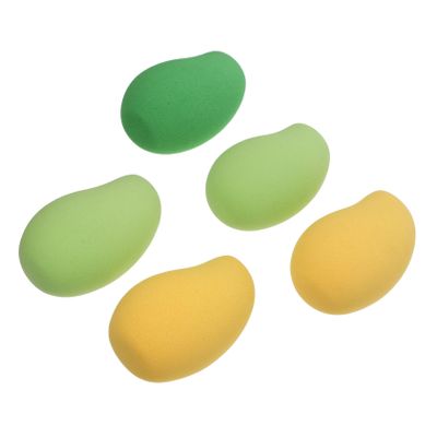 Beavorty 5pcs Stylish Face Powder Mango Sponges for Makeup Cosmetics Accessories