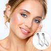 2PCS Gua Sha Facial Tools Mini Eye Care Stick Cooling Metal Roller Eye Cream Applicator Wand Stick Women Face Skin Care Massage Set for Jawline Sculpting and Puffiness Reducing view 2