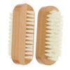 BATHVEVE Double-Sided Wooden Nail Brush Set 2 Pcs Fingernail Scrub Brush Soft Bristles for Cleaning Nails and Toenails Suitable for Men and Women view 1