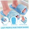 Foot Shower Scrubber, 2PCS Soft Silicone Bristle Foot Washer Slipper with Non-Slip Suction Cups, Exfoliating Dead Skin Cleaner for Shower, Scrubber for Unisex Adults view 2