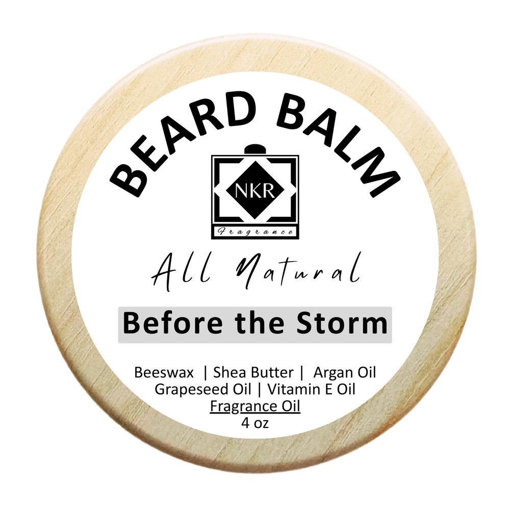 Beard Balm | Leave-in-Conditioner for Beard & Mustache | Natural Ingredients | Shea Butter & Argan Oil | Before the Storm
