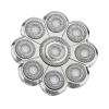 1pc 9D Rotary Replacement Shaver Heads, Magnetic Attachment Stainless Steel Blades for Close Smooth Shaving Men Women view 1