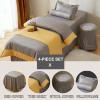 Beige,70x185cm/27.5x72.8in,Massage Table Cover with Hole,Elastic Massage Bed Cover Large Beauty Massage Couch Cover Washable Pillowcase Stool Cover Bed Cover 4 Piece Set view 2