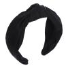 Santoddle Black Knot Headband for Women Knotted Head Bands Non Slip Wide Head Band Fashion Head Bands Knot Headband for Women view 1