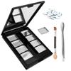 OULIGET Plastic Eyeshadow Makeup Palette,Lipstick Cosmetic Cream Blush Powder Multi-lattice Magnetic Tray,Snap Closure Small Box Mirror Travel Useful Tool view 1
