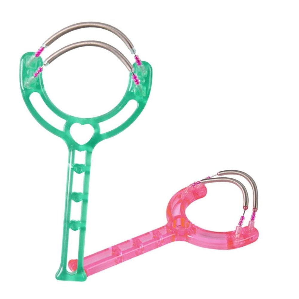 FRCOLOR 2pcs Facial Hair Remover Epilator Tool Spring Threading Beauty Device for Smooth Skin Safe Hair Removal Without Chemicals Random Pattern Design Random Color