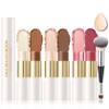 IONSGAKO 6 Colors Cream Contour Stick Makeup Kit, Double-ended Cream Highlighter Stick Bronzer and Blush Stick for Sculpt the Cheeks, Matte & Dewy Finish, Face Contour Kit for Beginners, Set B view 1
