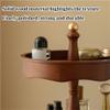360 Wooden Rotating Makeup Organizer, Vanity Perfume Carousel, Dessert/Key Tray, Rustic Countertop Display Stand view 4