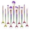 10Pcs Mermaid Style Makeup Brush Set E view 1