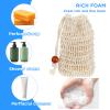 40 Pack Soap Bags Mesh Exfoliating with Drawstring Bar, Natural Sisal Soap Pouch Drying Exfoliating Net for Bath and Shower view 4