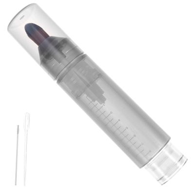 EXQUIMEUBLE Scalp Oil Applicator Bottle with Dropper Cleaning Brush Transparent Hair Care Tool for Easy Application of Hair Growth Serums Gentle Scalp Care for All Ages