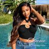 AUROO Chestnut Brown Ombre Bundles with Closure Human Hair Body Wave 20 22 24+18, 12A T1B/2/30 Medium Brown 3 Tone Colored Human Hair 3 Bundles with 4x4 HD Lace Closure Free Part Brazilian Virgin Remy view 2