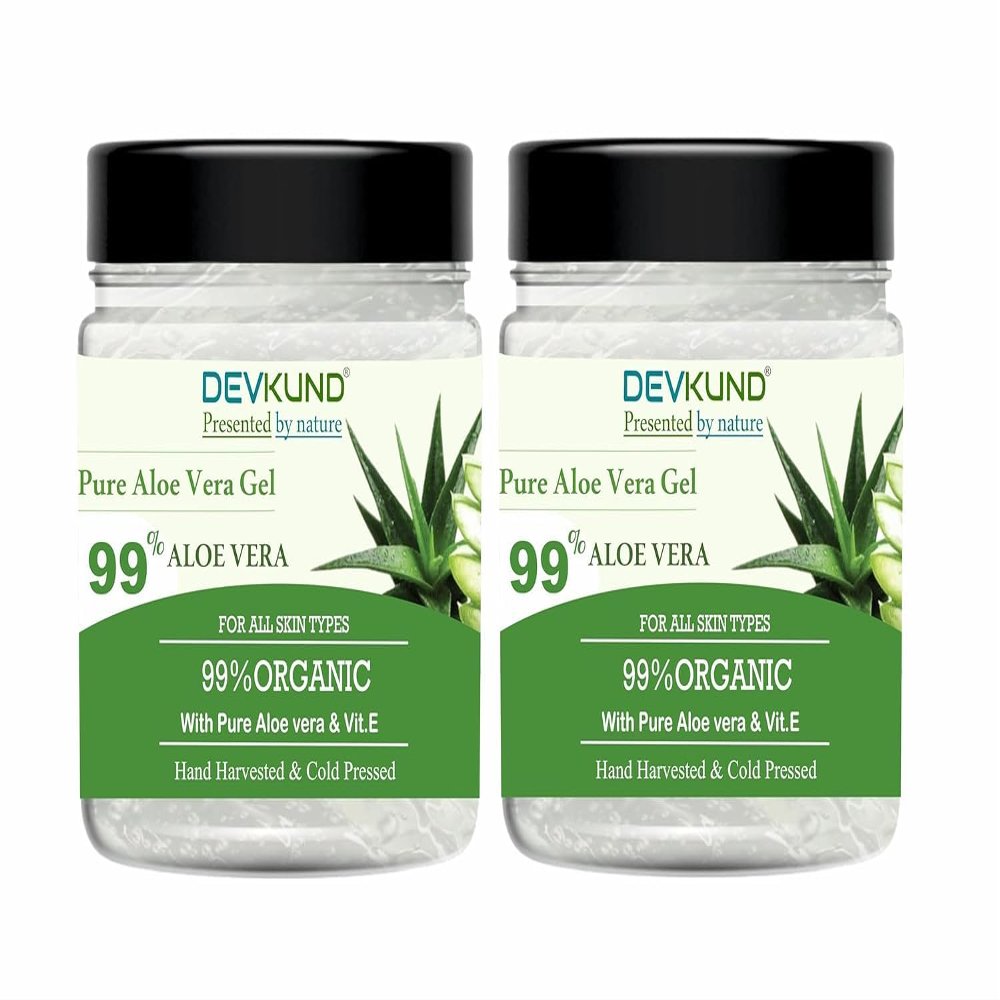 PRZX Aloe Vera Gel Raw - 100% Pure Natural Gel - Ideal for Skin, Face, Hair Care, Moisturizer & Dark Circles 400g