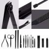 10/16/24 Piece Manicure Set, New Manicure Nail Clipper Pedicure Set, Professional Nail Clippers, Portable Travel Hygiene Kit, Stainless Steel Black Manicure Set, Nail Clipper Tool Set (16-piece set) view 3