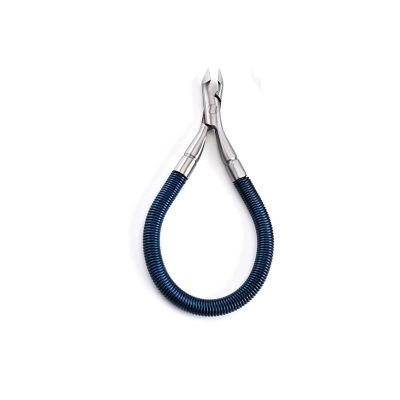 58GXCAAMOT Toenail Spiral Spring Cuticle Trimmer Nippers Cleaner Nail Gap Remover Dead Skin Rescue Hangnail (Color : Blue)