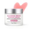 Neck Firming Cream with Gua Sha Tool, Neck Tightening Cream for Crepey Skin, Moisturizing and Lifting Neck Cream for Fine Lines and Sagging Skin view 1