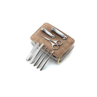 58GXCAAMOT Toenail 8PCS Manicure/Pedicure Sets Nail Clipper Stainless Steel Nail Cutter Tools Nail Scissors File Eyebrow and Eyelash Trimmer Kit (Color : 8pcs Style A)