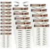 20 Sheets Eyebrow Tattoo Waterproof Eyebrow Sticker, 4D Hair Like Natural Fake Tattoo Eyebrows Peel Off Instant Transfers Brows Shaper Eyebrow Makeup Sticker for Women Girls, Variety Black view 1