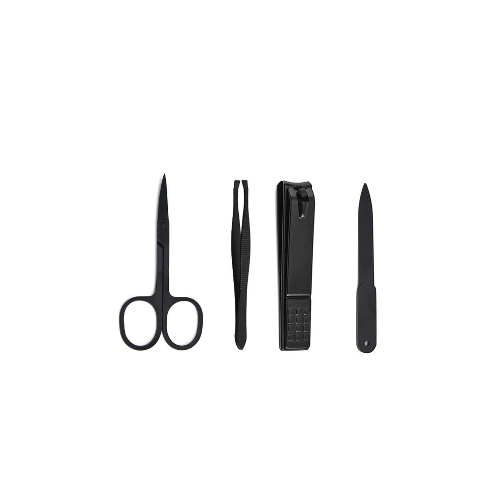 58GXCAAMOT Toenail Nails Cutters Nail Clippers Set Tweezers Scissors Pedicure Kit Toenails Nippers 4pcs/Set Manicure Nail Care Stainless Steel