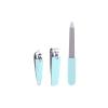 58GXCAAMOT Toenail 3 Pieces Silica Gel Handle Nail Clipper Set Nail Tip Clipper Nail Cutter Pedicure Tools Manicure Set Kit Professional (Color : Blue) view 1