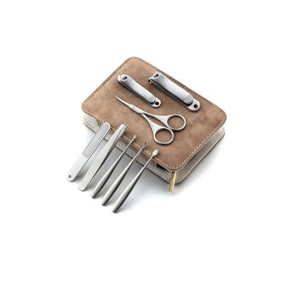 58GXCAAMOT Toenail 8 PCS Nail Clippers Kit Thick Stainless Steel Curved Blade Oblique Nail Cutter Scissor Tweezer Manicure Pedicure Tools Set (Color : A)