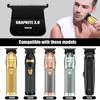 2 Pcs FX707Z DLC 2.0 Replacement Blades Head Compatible with BaByliss PRO Barberology Trimmer Blade,Zero-Gapped Replacement Trimmer Blade Compatible with BaBylissPRO FX787 & FX726 TrimmerBlack view 2