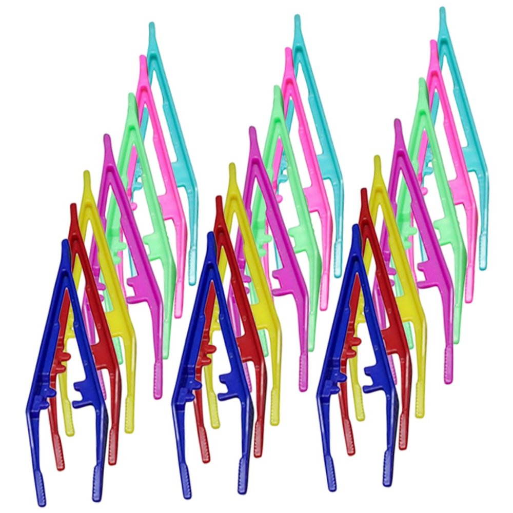 EPIGEIST 30Pcs Disposable Eyebrow Tweezers Plastic Eyebrow Clips for Women for Makeup and DIY Beauty