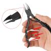 58GXCAAMOT Toenail Black Toenail Nail Art Cuticle Nipper Clipper Edge Cutter Manicure Scissor Plier Tool Pedicure Dead Skin Remover (Color : A) view 4