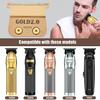 2 Pcs FX707Z DLC 2.0 Replacement Blades Head Compatible with BaByliss PRO Barberology Trimmer Blade,Zero-Gapped Replacement Trimmer Blade Compatible with BaBylissPRO FX787 & FX726 Trimme(GOLD) view 2