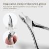 58GXCAAMOT Toenail 8 PCS Nail Clippers Kit Thick Stainless Steel Curved Blade Oblique Nail Cutter Scissor Tweezer Manicure Pedicure Tools Set (Color : B) view 2