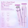 GlossLuxe Bikini Trimmer for Women, 2-in-1 Dual Head Shaver Women, IPX7 Waterproof Gentle Electric Razors for Sensitive Areas, Cordless Hair Removal for Shower & Travel, Holiday Gift (Purple) view 2