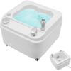 Acrylic Foot Bath with 7 Colorful Lamp Portable Foot Spa Bathtub Foot Baths & Spas With Heat And Massage Adjustable Hot & Cold Water Function (Silver White) view 1
