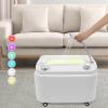 Acrylic Foot Bath with 7 Colorful Lamp Portable Foot Spa Bathtub Foot Baths & Spas With Heat And Massage Adjustable Hot & Cold Water Function (Silver White) view 2