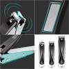 58GXCAAMOT Toenail Stainless Steel Nail Cutter Nipper,Trimmer Nail Cutting Machine,Portable Pedicure Fingernail Tools,Nail Art Clippers(Blue Gray) (Color : Gray Small) view 4