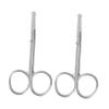 CALLARON 2pcs Inspired Brow Trimmer Scissors Precision Nose Hair Facial Razors Safety Eyebrow Scissors for Women Men view 1
