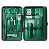 10/20/24/26 PCS Stainless Steel Nail Clipper Set, Grooming Tool Set With Portable Case, Manicure Tool Set, Green Nails Cut, Grooming Tool Set With Portable Case, Green, Forest Green (24PCS set) view 1