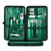 10/20/24/26 PCS Stainless Steel Nail Clipper Set, Grooming Tool Set With Portable Case, Manicure Tool Set, Green Nails Cut, Grooming Tool Set With Portable Case, Green, Forest Green (24PCS set) view 2