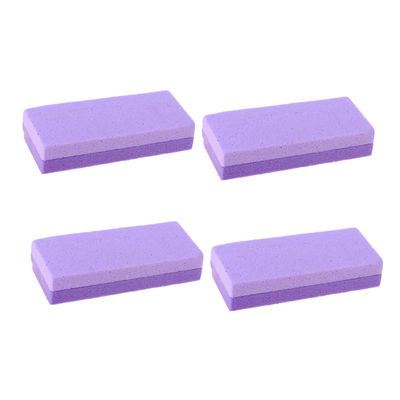 FRCOLOR 4Pcs Double Sided Pumice Stone Foot Scraper for Dead Skin Removal Natural Stone Foot Care Tool Purple for Smooth Skin Treatment