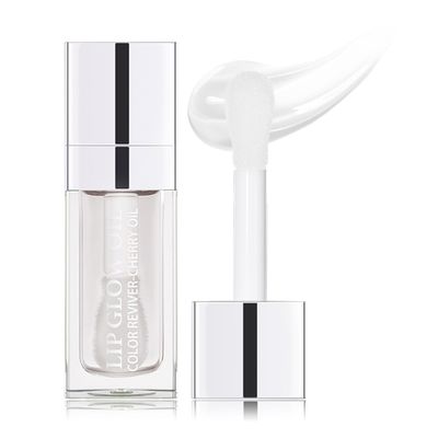 Hydrating Lip Glow Oil Moisturizing Plumping Lip Tint Lip Gloss Transparent Lip Balm Long Lasting Nourishing Repairing Lightening Lip Lines (000# CLEAR)
