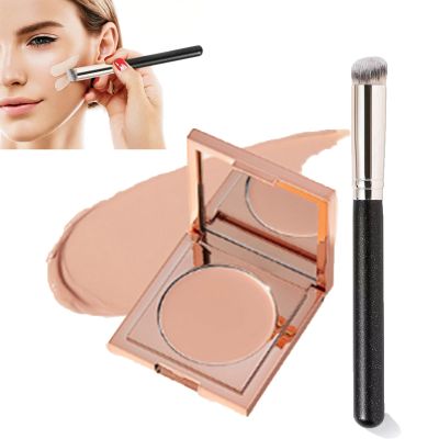Colored Clay CC Undereye Corrector with brush, Under Eye Brightener, Color Corrector for Dark Circles (#1)
