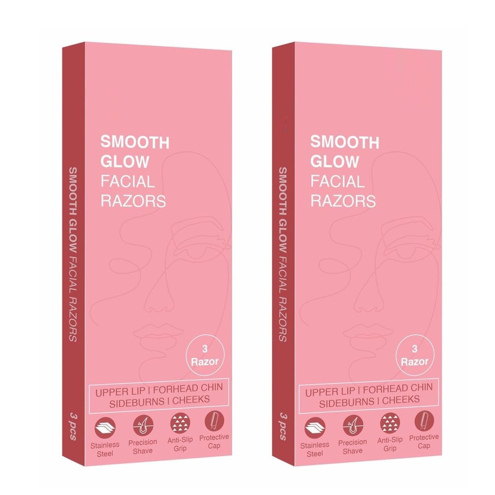 KP Reusable Face Razor for Women Facial Hair- 6 Razors | Instant & Painless Hair Removal | For Eyebrows, Upper Lip, Forehead, Peach Fuzz, Chin and Sideburns (Pack of 2)