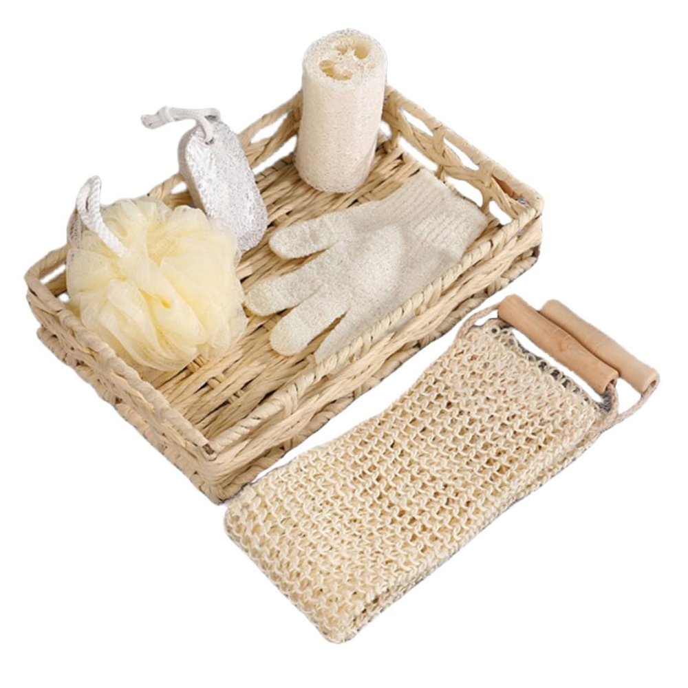 ERINGOGO Bathing Gloves Set Bath Scrubber Shower Sponge for Women Foot Stone Exfoliating Kit