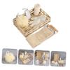 ERINGOGO Bathing Gloves Set Bath Scrubber Shower Sponge for Women Foot Stone Exfoliating Kit view 4
