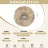 CJL HAIR 2PCs Small Cute Messy Bun Hair Piece for Thin Hair Women Mini Synthetic Curly Bun Scrunchies Updo Hairpieces Cream Blonde view 2