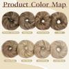 CJL HAIR 2PCs Small Cute Messy Bun Hair Piece for Thin Hair Women Mini Synthetic Curly Bun Scrunchies Updo Hairpieces Cream Blonde view 3