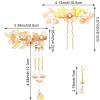 5PCS Flower Tassels Hairpin for Women, Chinese Tassel Hair Stick Peony Flower Crystal Pearl Hanfu Metal Hair Pins Sticks Chopsticks Bun Updo Holders Accessories for Women Girls (Style 3) view 2